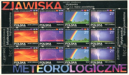 POLAND 2008 Meteorology: Weather Phenomena Sheetlet MNH / **.  Michel 4355-58 - Unused Stamps