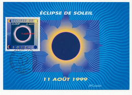 FRANCE - Carte Maximum 3,00 / 0,46E Eclipse De Soleil - Premier Jour PARIS 8/07/1999 - 1990-1999
