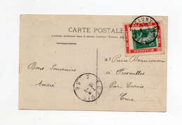 !!! 5C SEMEUSE SUR PORTE TIMBRE MILLENAIRE DE CLUNY SUR CPA DE 1910 - Brieven En Documenten