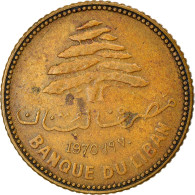 Monnaie, Lebanon, 5 Piastres, 1970, TB+, Nickel-brass, KM:25.1 - Líbano