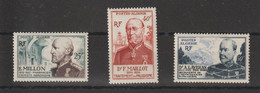 Algérie 1953 Santé Militaire 304-306 , 3 Val ** MNH - Unused Stamps