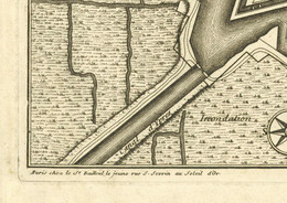 Plan Du Fort De La Knoque Kenoque (1744) Österreichischer Erbfolgekrieg Succession D'Autriche Ypres Furnes - Cartes Géographiques