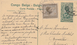 Congo Belge Entier Postal Illustré Pour La Belgique - Interi Postali