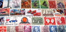 Denmark 300 Different Stamps - Verzamelingen