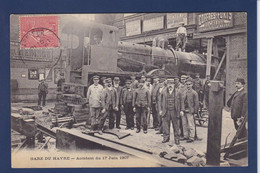 CPA [76] Seine Maritime > Le Havre > Gare Chemin De Fer Train Accident 1907 Circulé - Estaciones