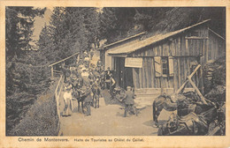 CPA 74 CHEMIN DE MONTENVERS HALTE DE TOURISTES AU CHALET DU CAILLET - Sonstige & Ohne Zuordnung