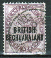 Bechuanaland Protectorate 1891 Queen Victoria 1d Lilac Single Definitive Stamp In Fine Used. - 1885-1964 Protectorado De Bechuanaland
