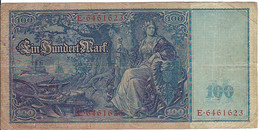 GERMANIA IMPERO 100 REICHSMARK 1910 - WYSIWYG  - N° SERIALE E6461623 - CARTAMONETA - PAPER MONEY - 100 Mark