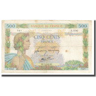 France, 500 Francs, La Paix, 1943, P. Rousseau And R. Favre-Gilly, 1943-01-07 - 500 F 1940-1944 ''La Paix''