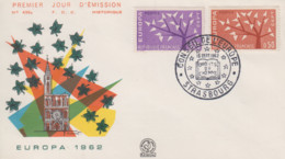 Enveloppe  FDC  1er  Jour   FRANCE   Paire   EUROPA    STRASBOURG   1962 - 1962