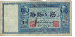 GERMANIA IMPERO 100 REICHSMARK 1910 - WYSIWYG  - N° SERIALE D6499494 - CARTAMONETA - PAPER MONEY - 100 Mark