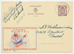 Publibel - Postal Stationery Belgium 1950 Airplane Tickets - Aviones
