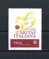 ITALIA  :  50° Della  CARITAS  ITALIANA  -  1 Val.   MNH**  Del  2.07.2021 - 2021-...:  Nuovi