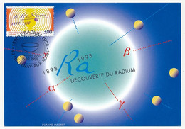 FRANCE - Carte Maximum 3,00 Le Radium - Premier Jour FONTENAY AUX ROSES - 15/12/1998 - 2000-2009