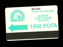 Carta Telefonica Costa D'Avorio - 1000 FCFA  -  Carte Telefoniche@Scheda@Schede@Phonecards@Telecarte@Telefonkarte - Costa D'Avorio