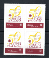 ITALIA  :  50° Della  CARITAS  ITALIANA  -  Quartina  MNH**  Del  2.07.2021 - 2021-...:  Nuovi