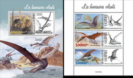 Guinea 2021, Animals, Flying Dinosaurus, 3val In BF +BF - Vor- U. Frühgeschichte