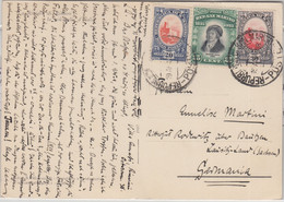 San Marino - 25 C. Delfico U.a. Karte N. Rodewitz ü. Bautzen 1938 - Enteros Postales