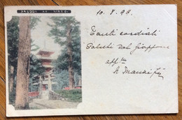GIAPPONE- JAPAN - EMPIRE DU JAPON - CARTE POSTALE 2 SN.FROM NAGASAKI TO TREVISO  ITALY Del 10/8/ 1899 - Brieven En Documenten