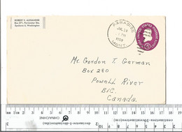 United States Paradise Montana To Powell River BC Canada July 28 1959....(Box 5) - 1941-60