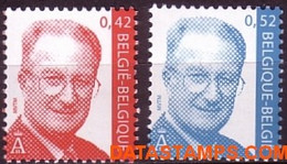 België 2002 - Mi:3100/3101, Yv:3045/3046, OBP:3050/3051, Stamp - XX - King Albert II Mvtm Euros - 1993-2013 Roi Albert II (MVTM)