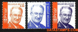 België 2004 - Mi:3313/3315, Yv:3251/3253, OBP:3271/3273, Stamp - XX - King Albert II Mvtm Euros - 1993-2013 King Albert II (MVTM)