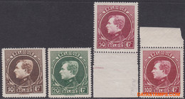 België 1929 - Mi:262 I/265 I, Yv:289/292, OBP:289/292, Stamp - XX - Montenez Albert I - 1929-1941 Groot Montenez