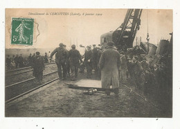 Cp, CATASTROPHE , Déraillement De CERCOTTES , 45 , Loiret ,8 Janvier 1909, Voyagée - Disasters