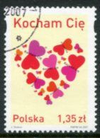 POLAND 2007 Valentines Day Greetings  Used.  Michel 4300 - Used Stamps