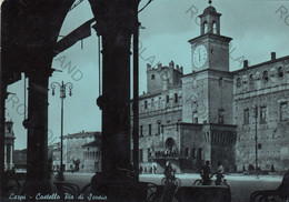 CARTOLINA  CARPI,EMILIA ROMAGNA,CASTELLO PIO DI SAVOIA,STORIA,CULTURA,RELIGIONE,MEMORIA,BELLA ITALIA,VIAGGIATA 1950 - Carpi