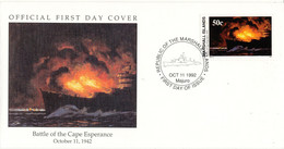 Marshall Islands FDC 11-10-1992 Battle Of The Cape Esperance 11-10-1942 With Cachet - Marshall