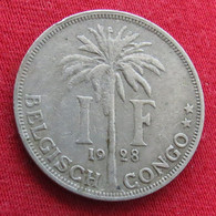 Congo Belgian 1 Franc 1928  Belgish  #1 - Andere & Zonder Classificatie