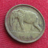 Congo Belgian 1 Franc 1946 Belgish  Wºº - 1934-1945: Leopoldo III