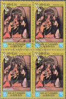 2679 Mi.Nr.758 Laos (1984) 450th Death Anniversary Of Correggio (4er Paar) Gestempelt - Laos