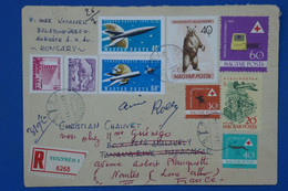110 HONGRIE  BELLE LETTRE   RECOM.  1961  VESZPREM POUR TANANARIVE PUIS NANTES FRANCE + + AFFRAN. PLAISANT - Lettres & Documents