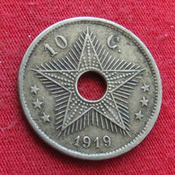 Congo Belgian 10 Centimes 1919 Belgish  #1 Wºº - 1910-1934: Alberto I