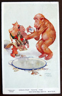 CPA Lawson Wood Gran Pop Tests Singe Singes Habillés Monkeys Ape Monkeys Animaux Humanisés - Wood, Lawson