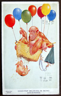 CPA Lawson Wood Gran Pop Balloons Singe Singes Habillés Monkeys Ape Monkeys Animaux Humanisés - Wood, Lawson