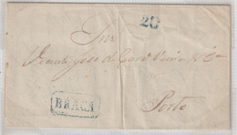 CARTA CIRCULADA DE BRAGA PARA O PORTO  DATADA DE 19/1/1853 - ...-1853 Prephilately