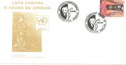 BRAZIL 1996: FDC - Fight Against Drug Abuse. Drugs, Alcoholic Beverages, Syringe, UN. - Drugs