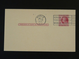 Azalea Festival 1955 Flamme Sur Entier Postal Postmark On Stationery Card Mobile USA Ref 773 - 1941-60