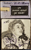 Vivian P. Marcy - Un Avant-goût De Mort - Collection " Services Secrets " - Éditions De La Seine . - Antiguos (Antes De 1960)