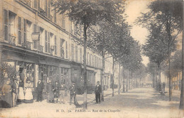 CPA 75 PARIS XVIIIe LA RUE DE LA CHAPELLE - Paris (18)