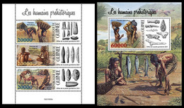 GUINEA 2021 - Prehistoric Human. M/S + S/S. Official Issue [GU210303] - Guinee (1958-...)