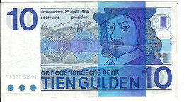 PAESI BASSI - NEDERLAND  - 10 GULDEN - WYSIWYG - N° SERIALE 1020935817 - CARTAMONETA - PAPER MONEY - 10 Florín Holandés (gulden)