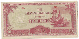 GIAPPONE - JAPAN  - 10 RUPEES - WYSIWYG - N° SERIALE BA - CARTAMONETA - PAPER MONEY - Japan