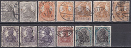 Deutsches Reich 1916 - 1919 - Mi.Nr. 98 - 104 - Gestempelt Used - Teils Mehrfach - Germania - Used Stamps