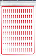 Croatia Philatelic Stickers  Red Arrows For Marking Postage Stamp Error – Long 16 Mm, 120 Arrows - Croatie