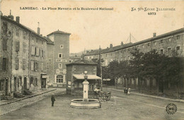 HAUTE LOIRE  LANGEAC Place Navarin Et Boulevard National - Langeac