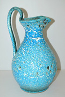 SUPERBE GRAND VASE AIGUIERE VALLAURIS VOLCANIQUE BLEU 1970 SEVENTIES 70' VINTAGE Collection Déco Vitrine - Vallauris (FRA)